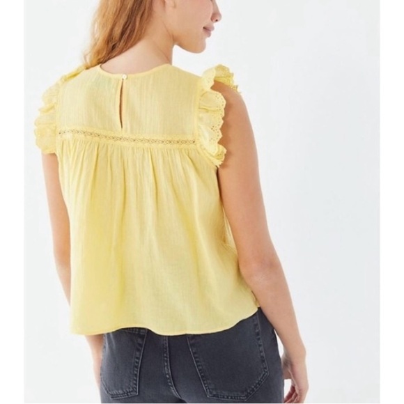 UO Willa Sleeveless Ruffle Babydoll Top Size Large - Picture 2 of 11